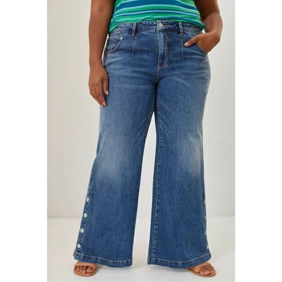 Anthropologie Pilcro Darted Wide-Leg Jeans NEW Plus Size 18W - Picture 4 of 13